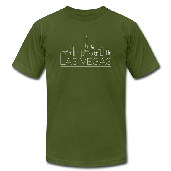 Las Vegas, Nevada T-Shirt - Skyline Unisex Las Vegas T Shirt - olive