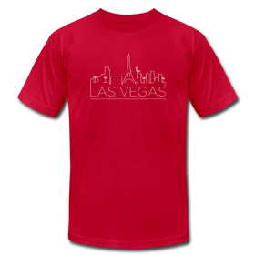 Las Vegas, Nevada T-Shirt - Skyline Unisex Las Vegas T Shirt - red