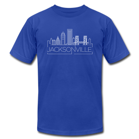 Jacksonville, Florida T-Shirt - Skyline Unisex Jacksonville T Shirt - royal blue