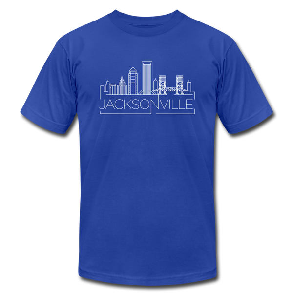 Jacksonville, Florida T-Shirt - Skyline Unisex Jacksonville T Shirt - royal blue