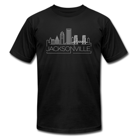 Jacksonville, Florida T-Shirt - Skyline Unisex Jacksonville T Shirt - black