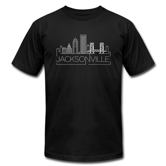 Jacksonville, Florida T-Shirt - Skyline Unisex Jacksonville T Shirt - black
