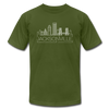 Jacksonville, Florida T-Shirt - Skyline Unisex Jacksonville T Shirt - olive