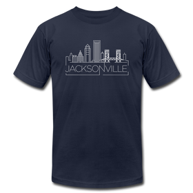 Jacksonville, Florida T-Shirt - Skyline Unisex Jacksonville T Shirt - navy