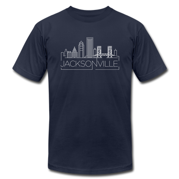 Jacksonville, Florida T-Shirt - Skyline Unisex Jacksonville T Shirt - navy