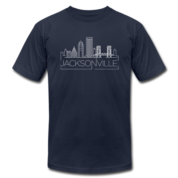 Jacksonville, Florida T-Shirt - Skyline Unisex Jacksonville T Shirt - navy