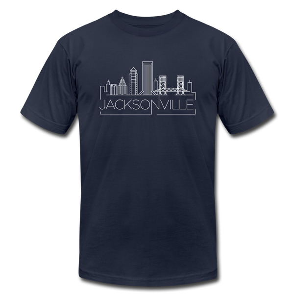 Jacksonville, Florida T-Shirt - Skyline Unisex Jacksonville T Shirt - navy