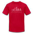 Jacksonville, Florida T-Shirt - Skyline Unisex Jacksonville T Shirt - red