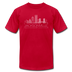 Jacksonville, Florida T-Shirt - Skyline Unisex Jacksonville T Shirt - red