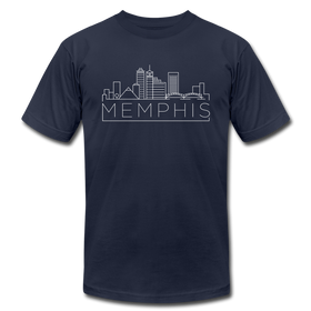 Memphis, Tennessee T-Shirt - Skyline Unisex Memphis T Shirt - navy