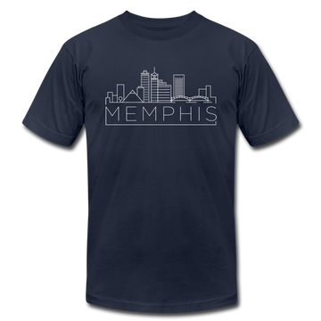 Memphis, Tennessee T-Shirt - Skyline Unisex Memphis T Shirt - navy