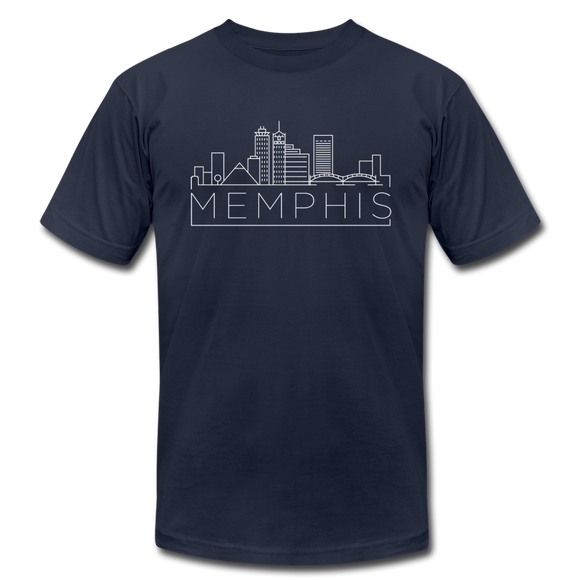 Memphis, Tennessee T-Shirt - Skyline Unisex Memphis T Shirt - navy