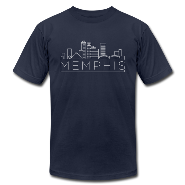 Memphis, Tennessee T-Shirt - Skyline Unisex Memphis T Shirt - navy