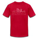 Memphis, Tennessee T-Shirt - Skyline Unisex Memphis T Shirt - red