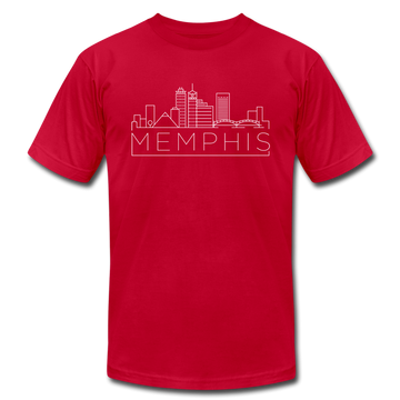 Memphis, Tennessee T-Shirt - Skyline Unisex Memphis T Shirt - red