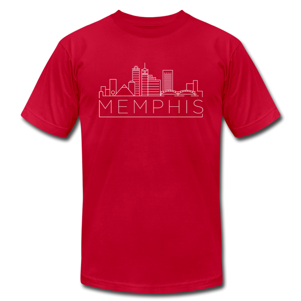 Memphis, Tennessee T-Shirt - Skyline Unisex Memphis T Shirt - red