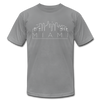 Miami, Florida T-Shirt - Skyline Unisex Miami T Shirt - slate