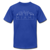 Miami, Florida T-Shirt - Skyline Unisex Miami T Shirt - royal blue