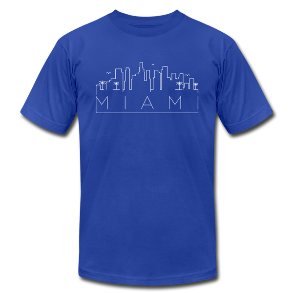 Miami, Florida T-Shirt - Skyline Unisex Miami T Shirt - royal blue