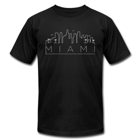 Miami, Florida T-Shirt - Skyline Unisex Miami T Shirt - black
