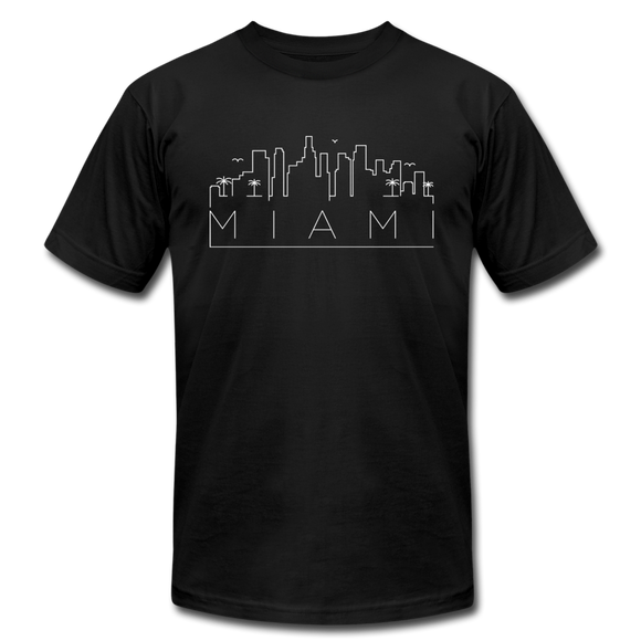 Miami, Florida T-Shirt - Skyline Unisex Miami T Shirt - black