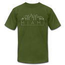 Miami, Florida T-Shirt - Skyline Unisex Miami T Shirt - olive