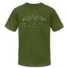 Miami, Florida T-Shirt - Skyline Unisex Miami T Shirt - olive