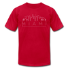 Miami, Florida T-Shirt - Skyline Unisex Miami T Shirt - red