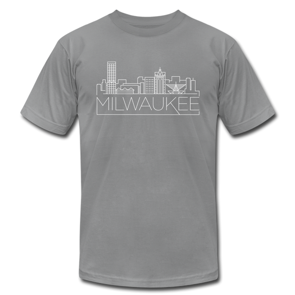 Milwaukee, Wisconsin T-Shirt - Skyline Unisex Milwaukee T Shirt - slate