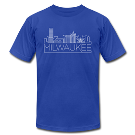 Milwaukee, Wisconsin T-Shirt - Skyline Unisex Milwaukee T Shirt - royal blue