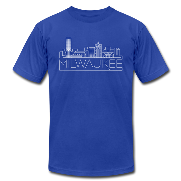 Milwaukee, Wisconsin T-Shirt - Skyline Unisex Milwaukee T Shirt - royal blue