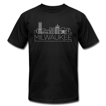 Milwaukee, Wisconsin T-Shirt - Skyline Unisex Milwaukee T Shirt - black