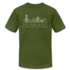 Milwaukee, Wisconsin T-Shirt - Skyline Unisex Milwaukee T Shirt - olive