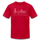 Milwaukee, Wisconsin T-Shirt - Skyline Unisex Milwaukee T Shirt - red