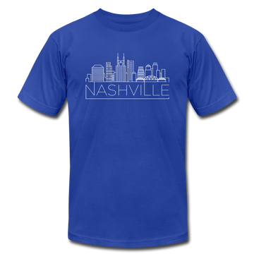 Nashville, Tennessee T-Shirt - Skyline Unisex Nashville T Shirt - royal blue