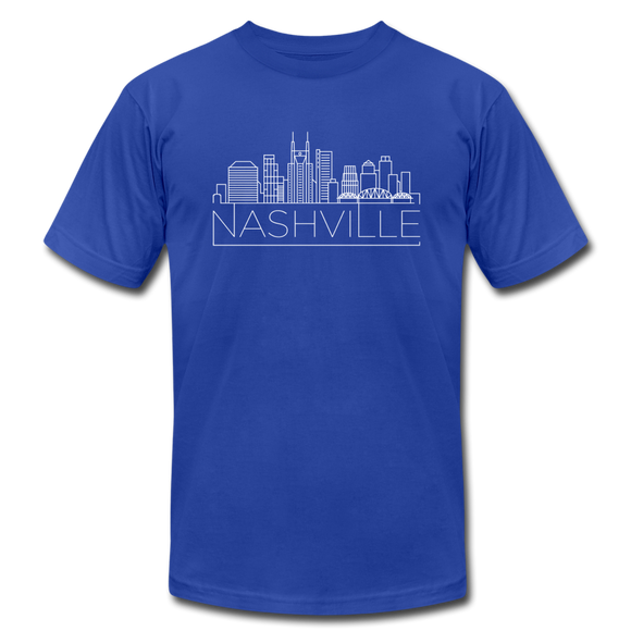 Nashville, Tennessee T-Shirt - Skyline Unisex Nashville T Shirt - royal blue