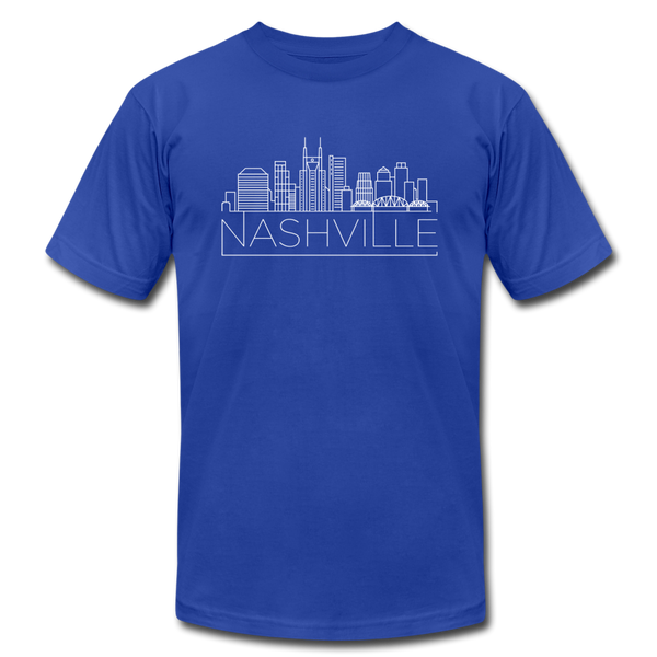 Nashville, Tennessee T-Shirt - Skyline Unisex Nashville T Shirt - royal blue
