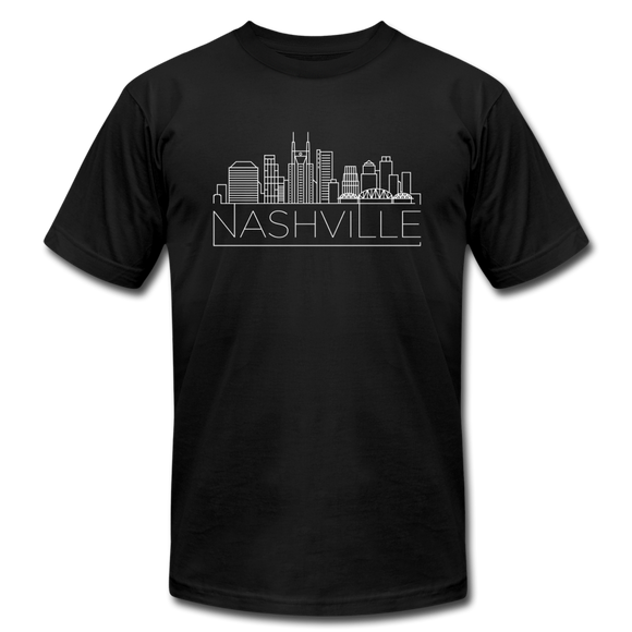 Nashville, Tennessee T-Shirt - Skyline Unisex Nashville T Shirt - black