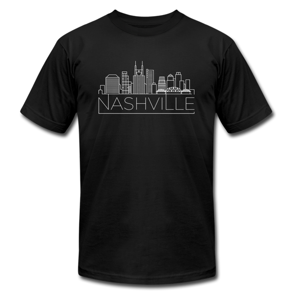 Nashville, Tennessee T-Shirt - Skyline Unisex Nashville T Shirt - black