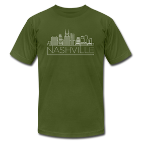 Nashville, Tennessee T-Shirt - Skyline Unisex Nashville T Shirt - olive