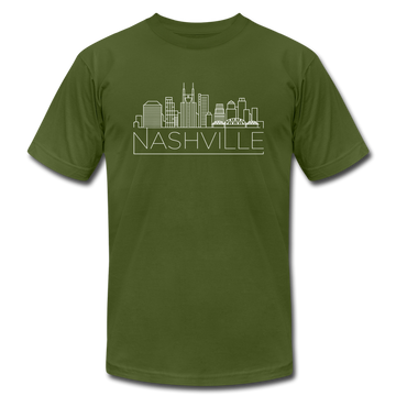 Nashville, Tennessee T-Shirt - Skyline Unisex Nashville T Shirt - olive