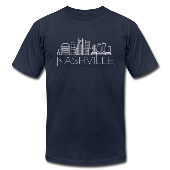 Nashville, Tennessee T-Shirt - Skyline Unisex Nashville T Shirt - navy