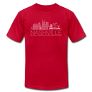 Nashville, Tennessee T-Shirt - Skyline Unisex Nashville T Shirt - red