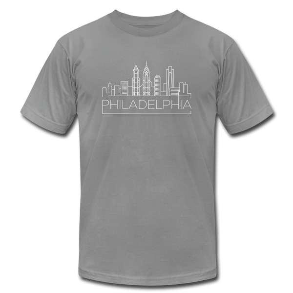 Philadelphia, Pennsylvania T-Shirt - Skyline Unisex Philadelphia T Shirt - slate