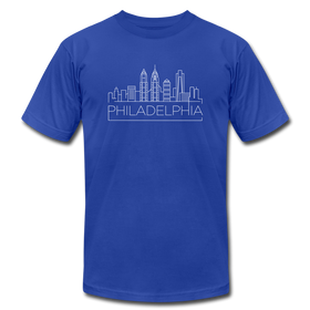 Philadelphia, Pennsylvania T-Shirt - Skyline Unisex Philadelphia T Shirt - royal blue