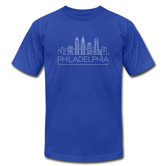 Philadelphia, Pennsylvania T-Shirt - Skyline Unisex Philadelphia T Shirt - royal blue
