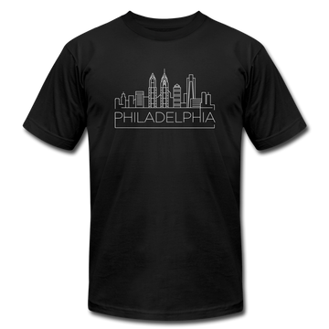 Philadelphia, Pennsylvania T-Shirt - Skyline Unisex Philadelphia T Shirt - black