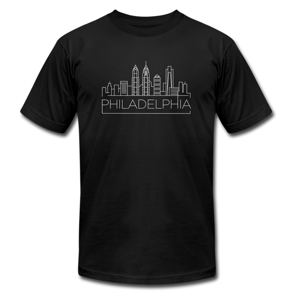 Philadelphia, Pennsylvania T-Shirt - Skyline Unisex Philadelphia T Shirt - black