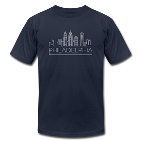 Philadelphia, Pennsylvania T-Shirt - Skyline Unisex Philadelphia T Shirt - navy
