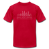 Philadelphia, Pennsylvania T-Shirt - Skyline Unisex Philadelphia T Shirt - red